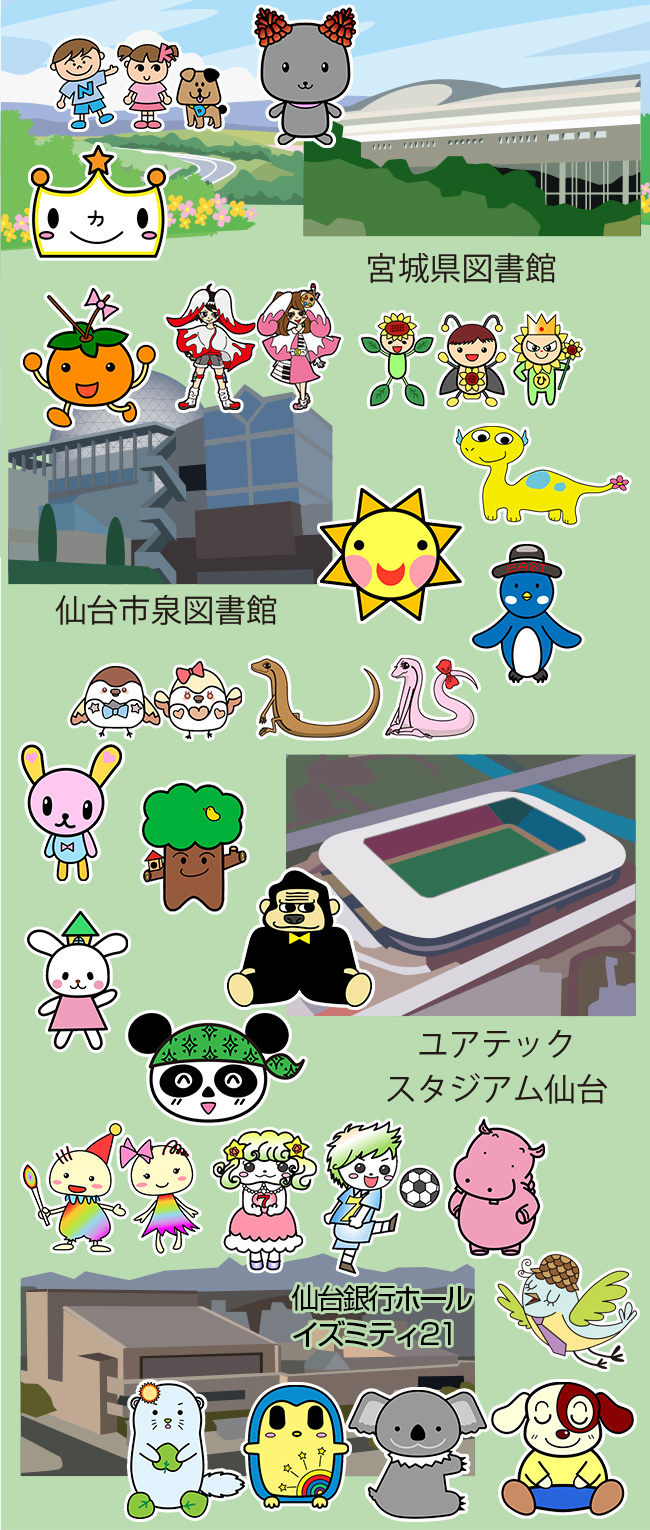 泉区キャラクターマップ
