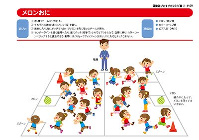 運動遊びレシピ集:メロンおに