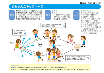 運動遊びレシピ集:めちゃんこキックベース