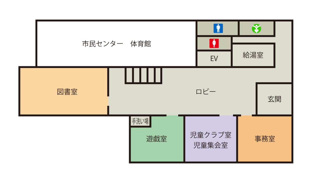 片平児童館 施設内レイアウト