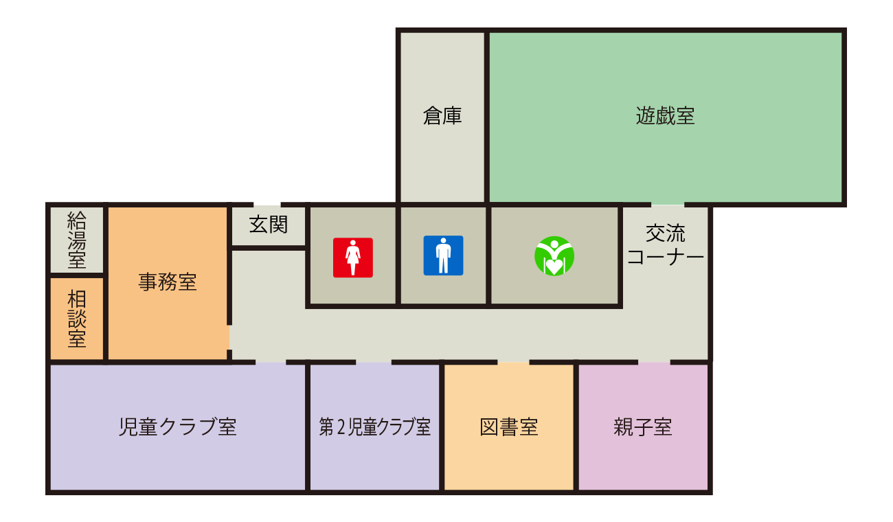 八幡児童館 施設内レイアウト