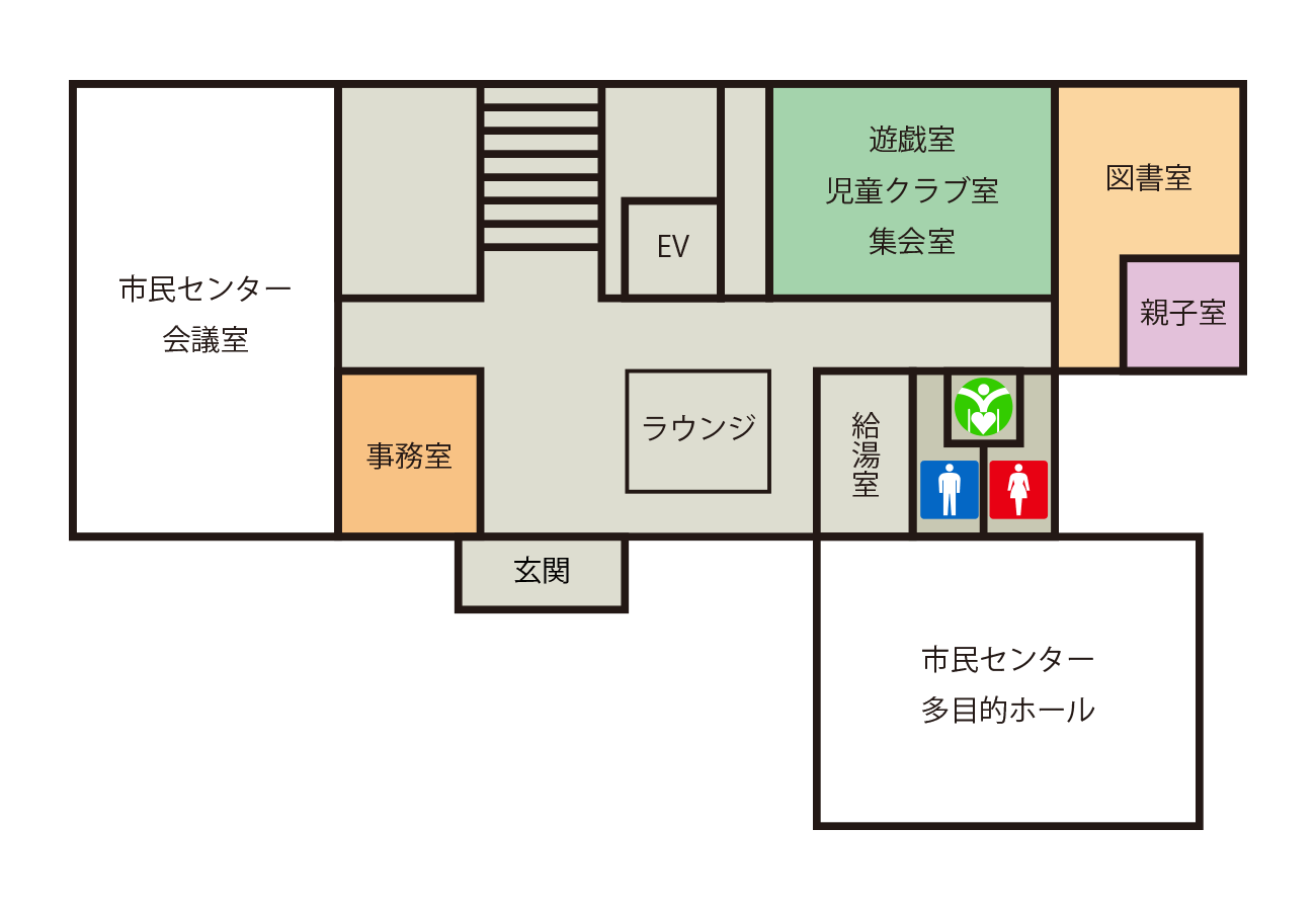 中山児童館 施設内レイアウト