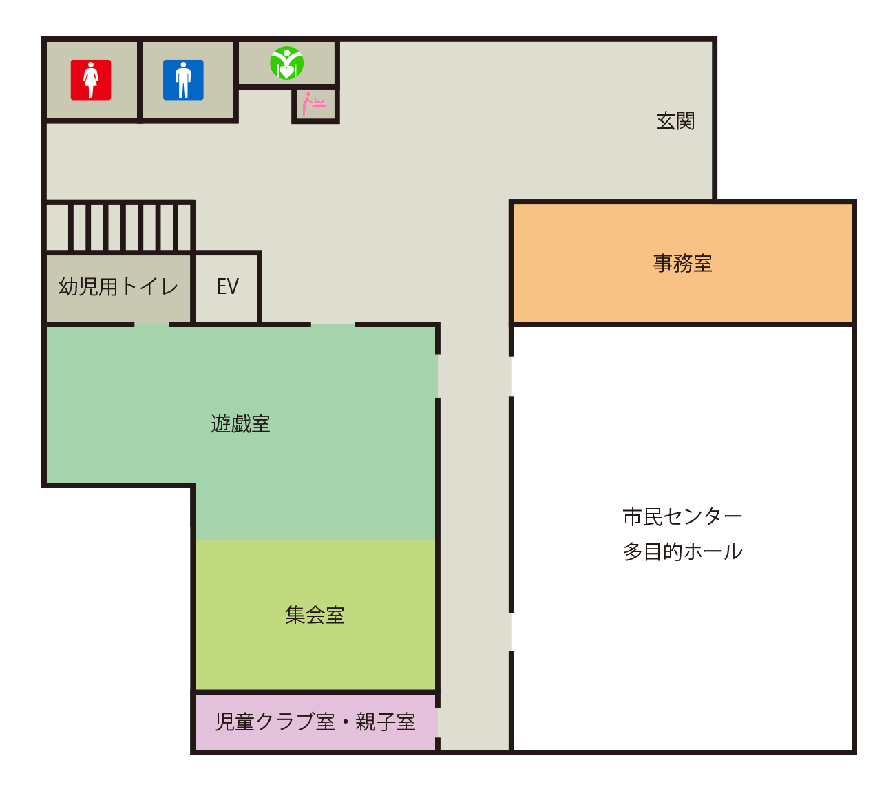 折立児童館 施設内レイアウト