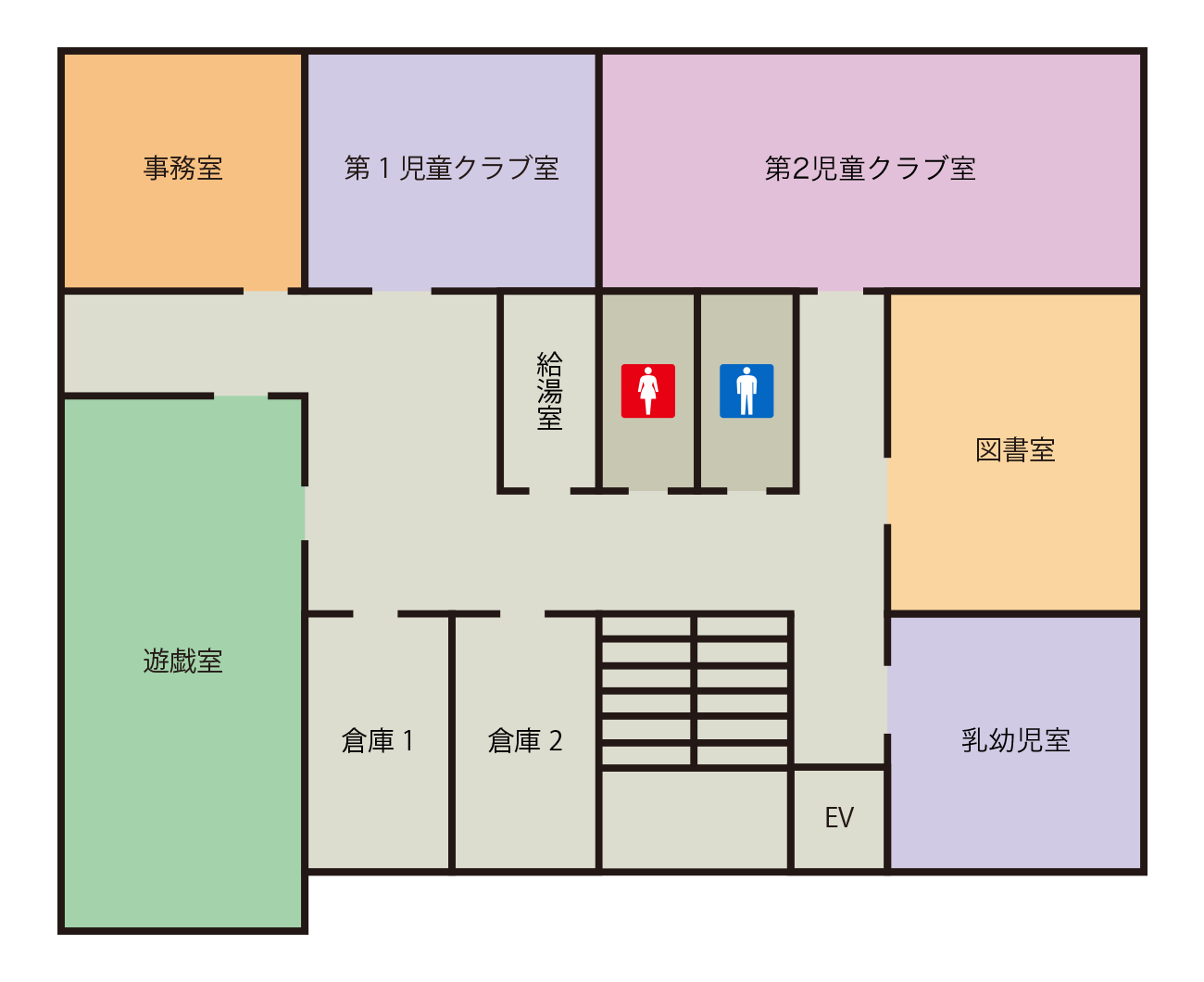 上杉児童館 施設内レイアウト