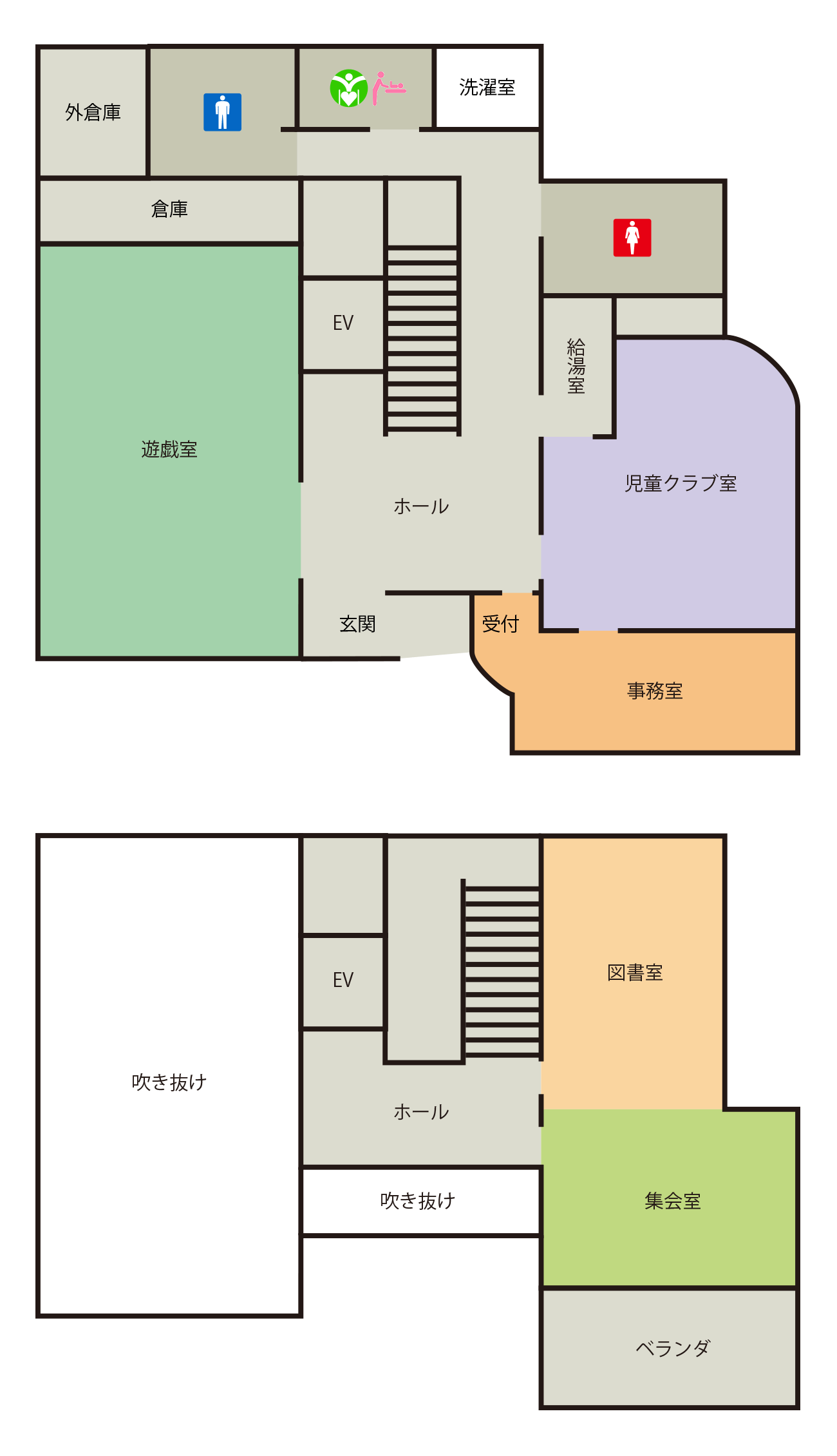 東六番丁児童館 施設内レイアウト