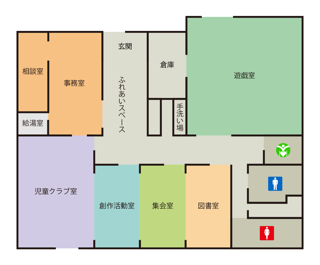 南吉成児童館 施設内レイアウト