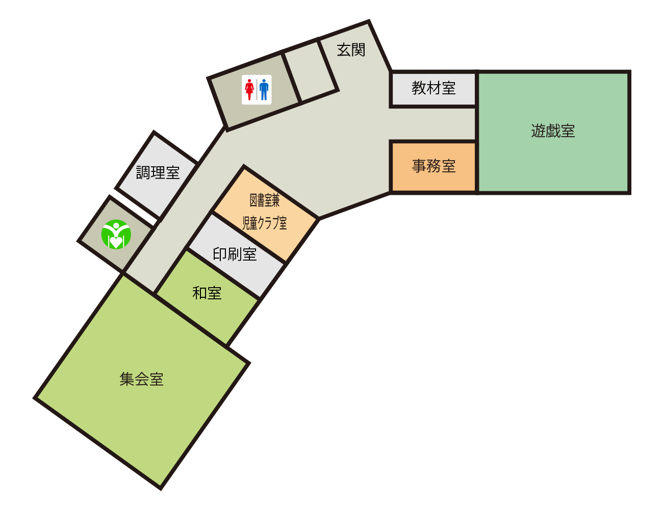 大竹児童館 施設内レイアウト