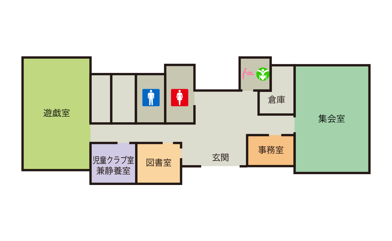 川前児童館 施設内レイアウト