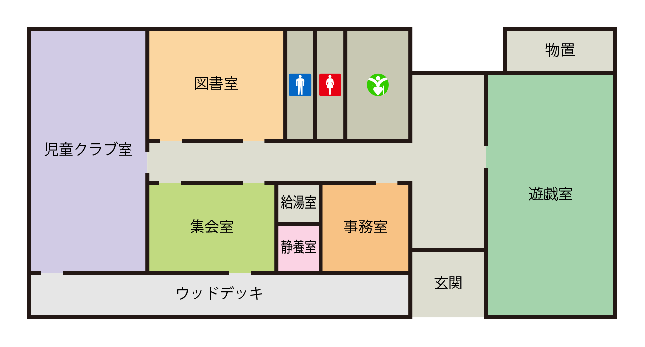 大和児童館 施設内レイアウト