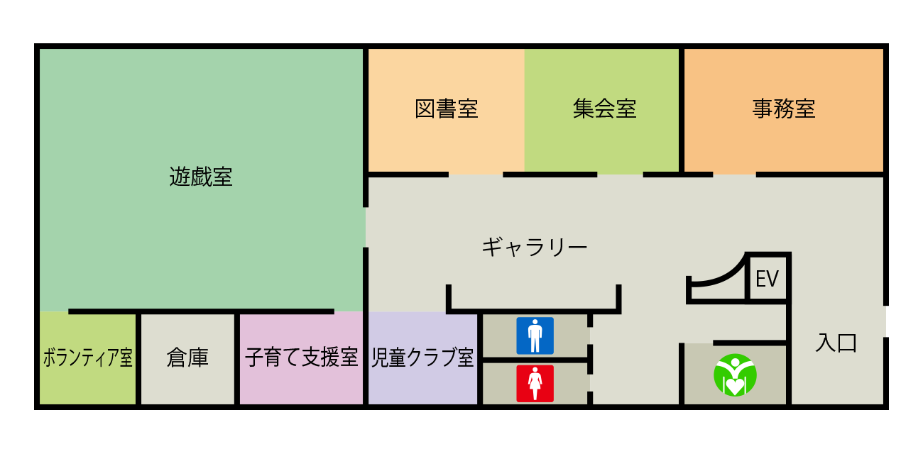 長町児童館 施設内レイアウト