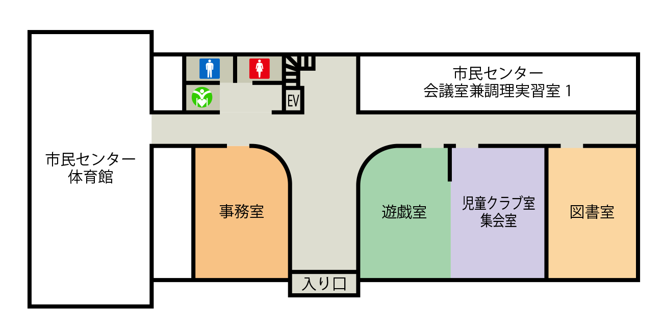 茂庭台児童館 施設内レイアウト