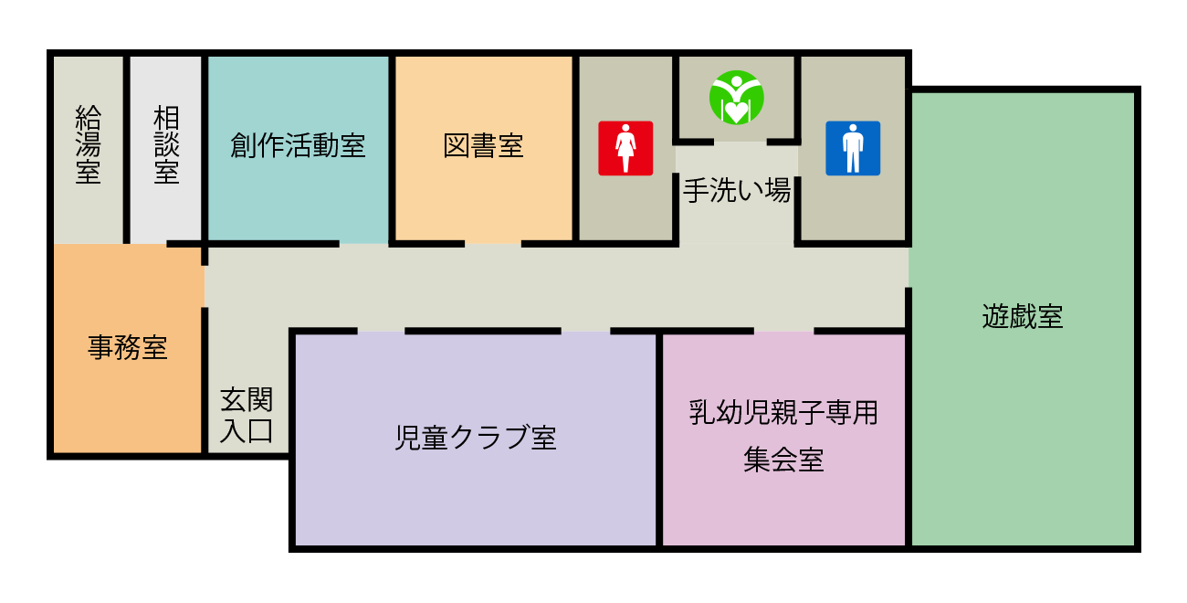 黒松児童館 施設内レイアウト