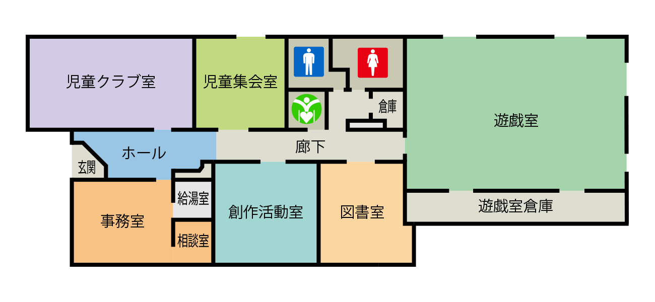 南光台児童館 施設内レイアウト