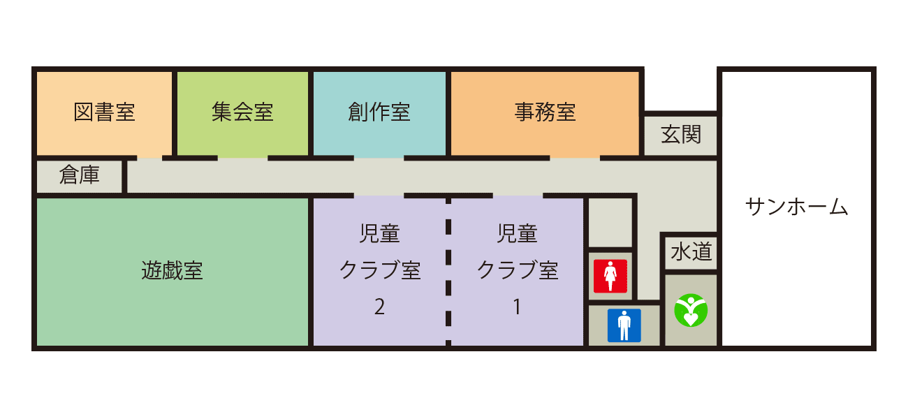 将監児童館 施設内レイアウト