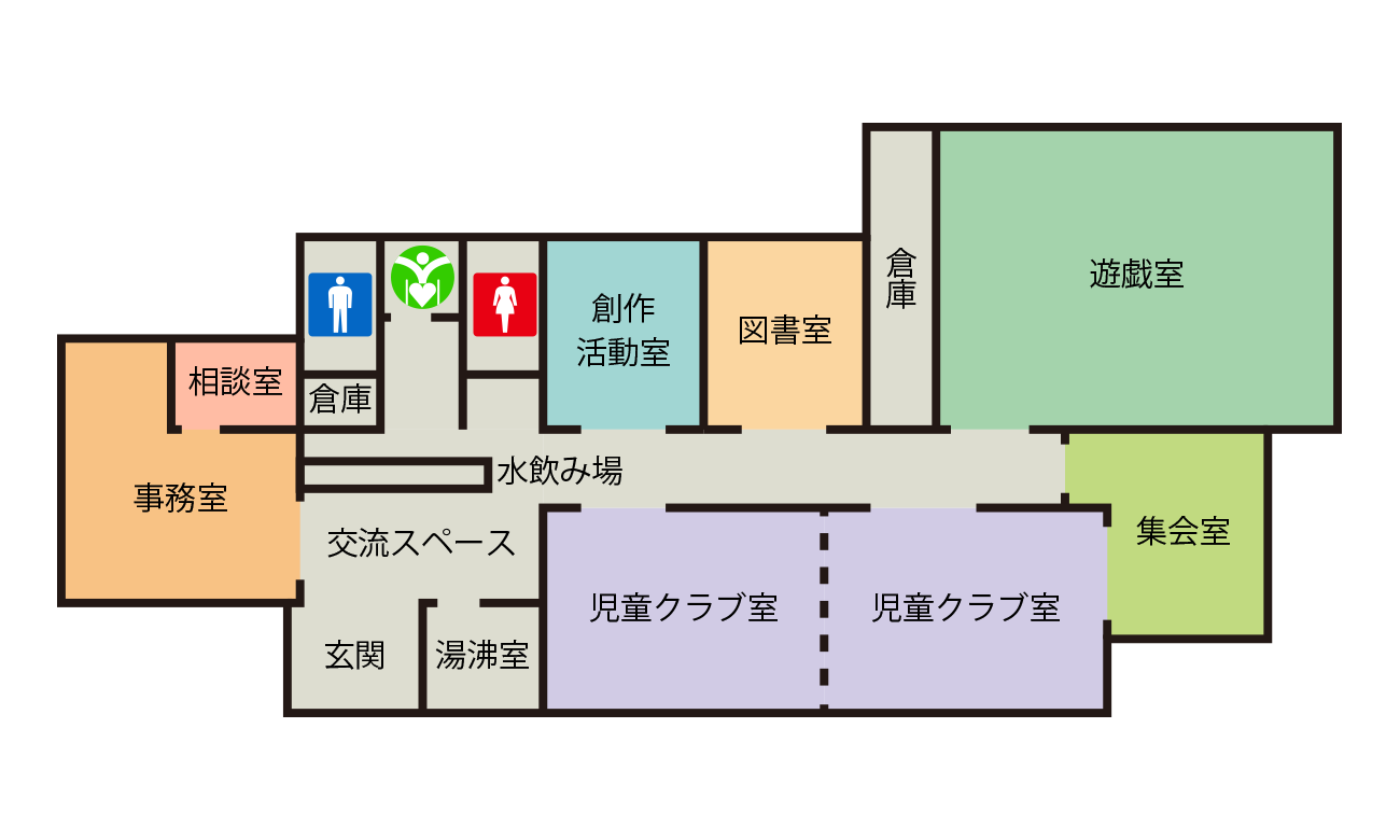 向陽台児童館 施設内レイアウト