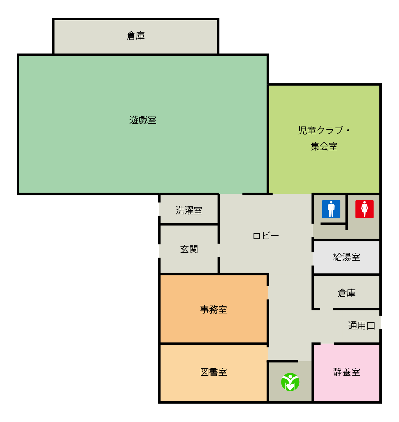 鶴が丘児童センター 施設内レイアウト