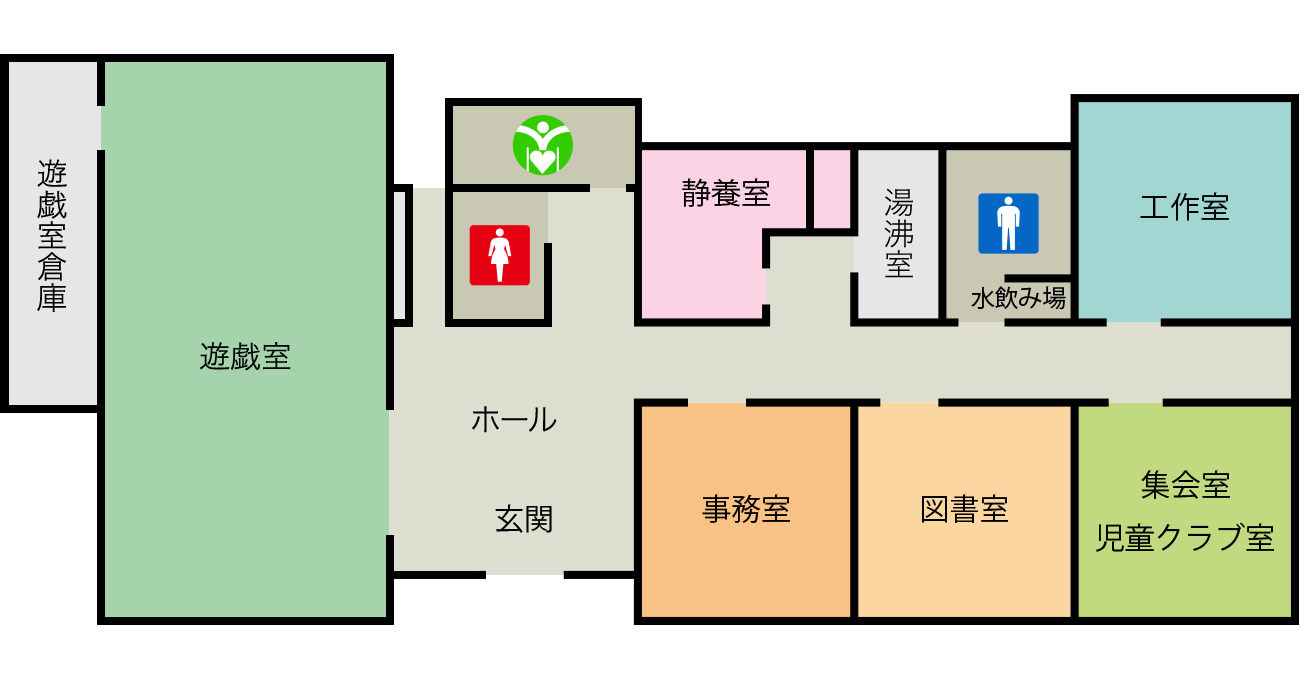 加茂児童センター 施設内レイアウト