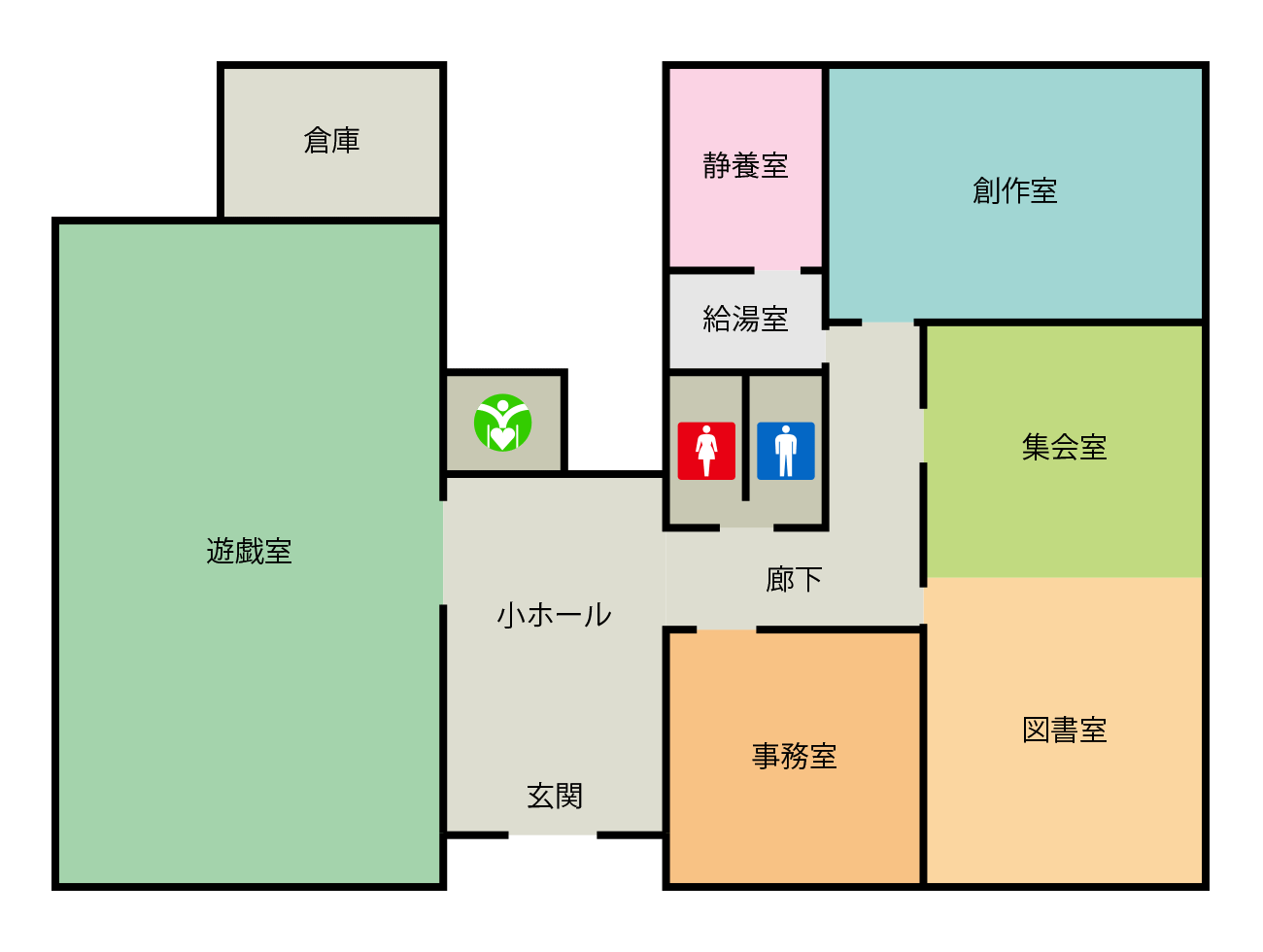 南中山児童センター 施設内レイアウト