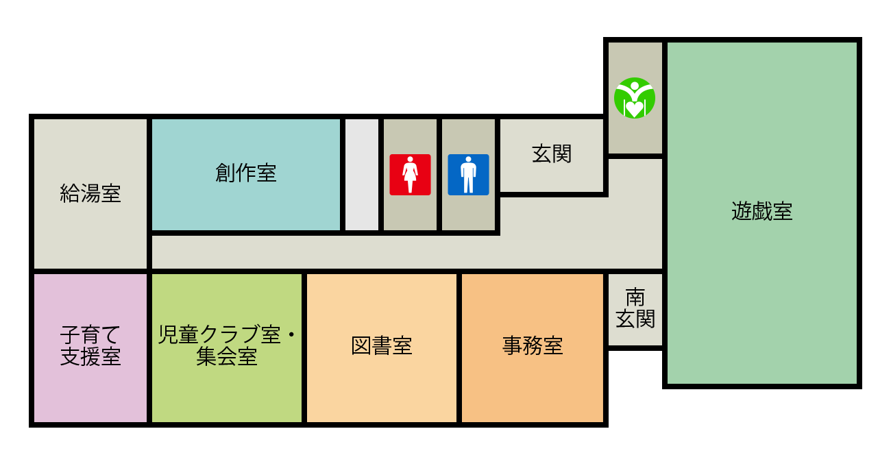 松陵児童センター 施設内レイアウト