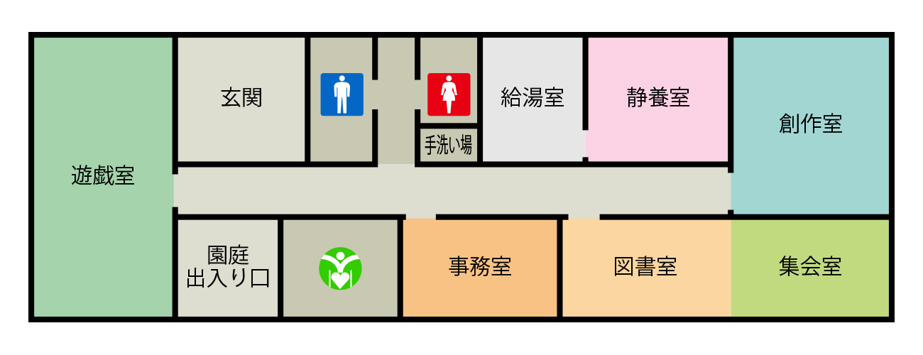 高森東児童センター 施設内レイアウト