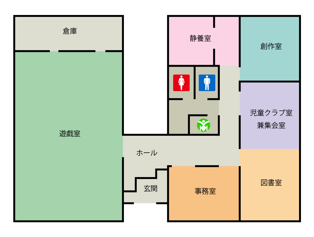 北中山児童センター 施設内レイアウト