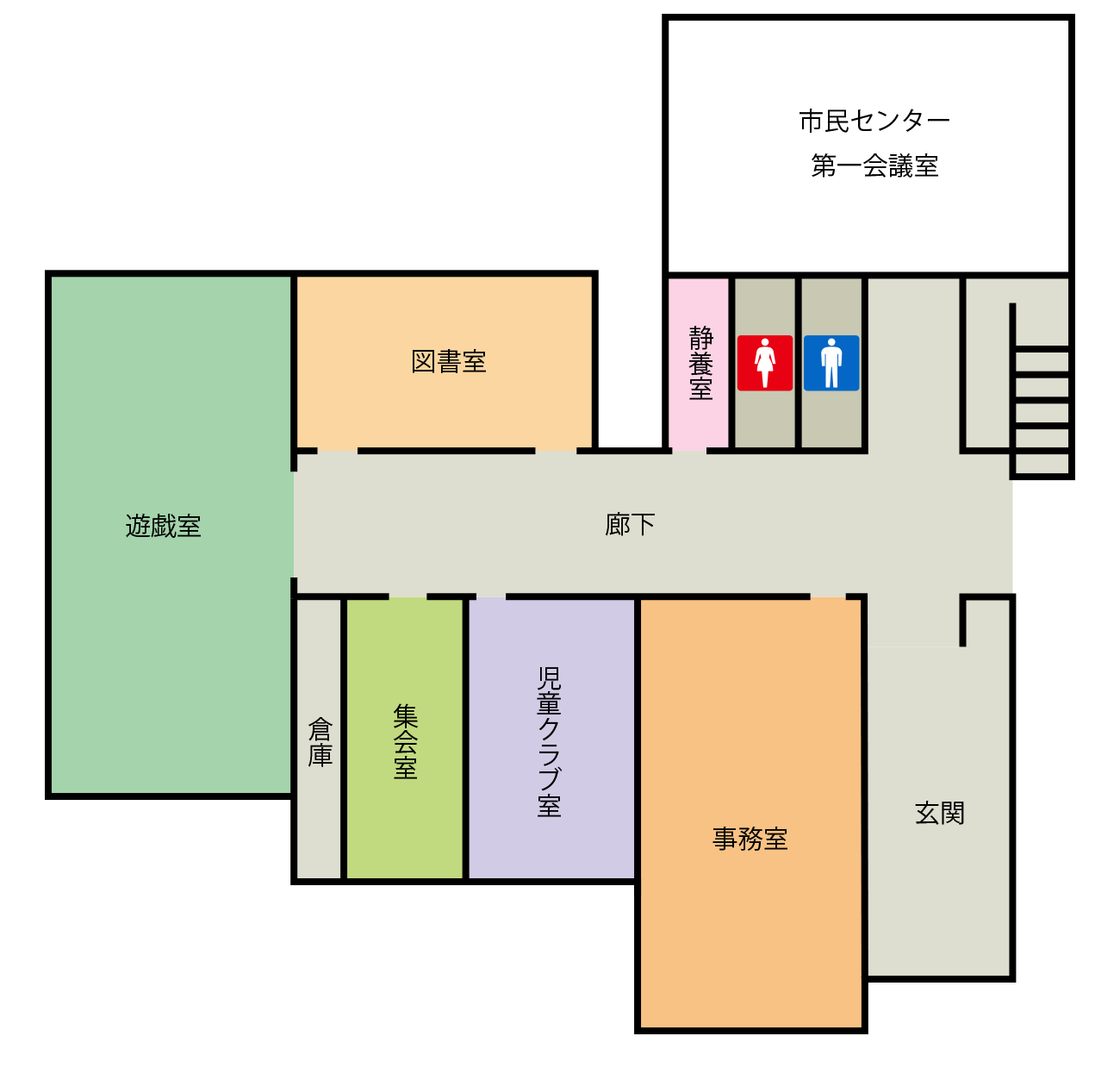 桂児童センター 施設内レイアウト