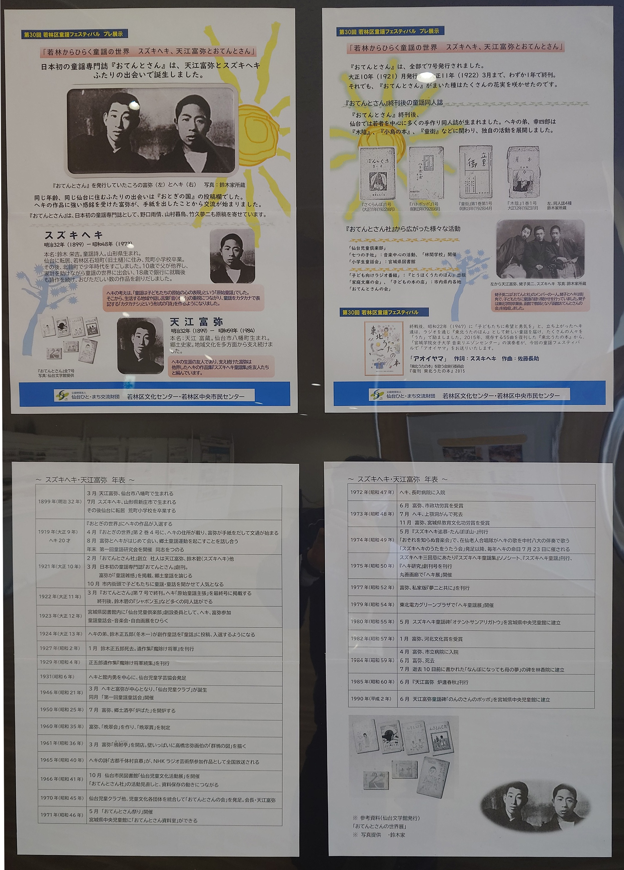 スズキヘキと天江富弥 年表等追加情報